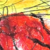 ohne titel, 2023, mischtechnik auf papier, 21x14,8 cm, vg bildkunst + axel hptner